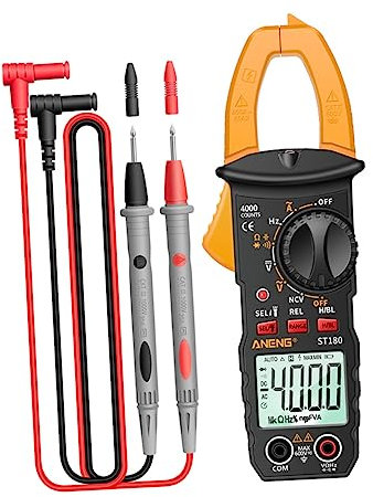 jojofuny Clamp Multimeter Adapter Electronic Measuring Instrument Auto- Ranging Voltage Tester Testers Digital Clamp Tester Multi Meter Power Monitor Meter Equipment Volt Meter Abs Yellow