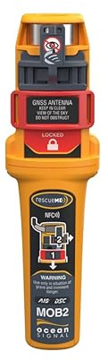 Ocean Signal rescueME MOB2 AIS-Notfunksender: Klasse M – AIS, DSC & GPS integriert – Wasserdicht & Kompakt – Zuverlässiges Seenot-Signal für Soforthilfe & Maritime Sicherheit – Man-Overboard-Bake