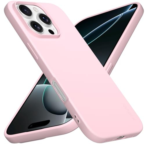 X-level Cover per iPhone 16 Pro Max, Morbida, Antiscivolo, Rosa | Custodia Sottile in Silicone, Aderente, Finitura Satinata Anti-Impronte, Bordo Rialzato per Fotocamera e Accesso ai Comandi