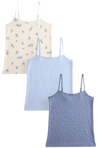 NEXT Mädchen Bedruckte Trägertops, 3er-Pack