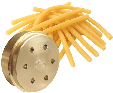 Kenny Professional Bronze Pasta-Matrizen kompatibel mit Kenwood Nudelpresse 'Pasta Fresca', Professionelle Nudelformen für Lange und Kurze Pasta-Sorten (Bucatini)