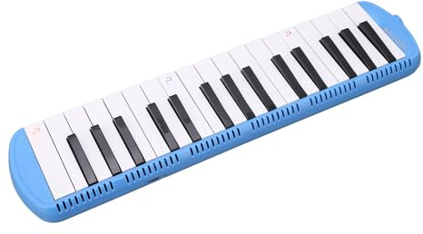 Hamwesh Melodica, Leichtes, Tragbares Blasinstrument mit 32 Tasten, Klaviertastatur mit Mundstück und Schlauch für Kinder, Anfänger und Musikunterricht (BLUE)