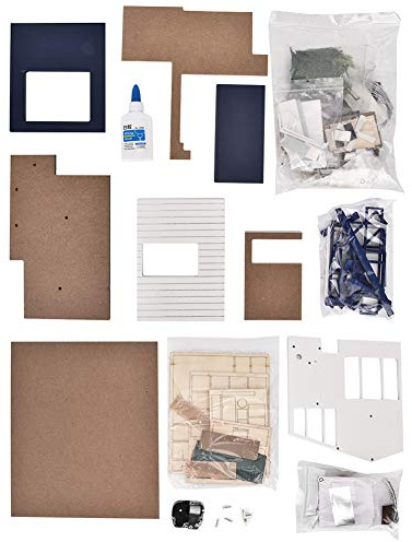 Domary Kit Casa delle Bambole in Legno Modello Villa Regalo Giocattolo Fai da Te in Miniatura con Piscina per la Decorazione Domestica
