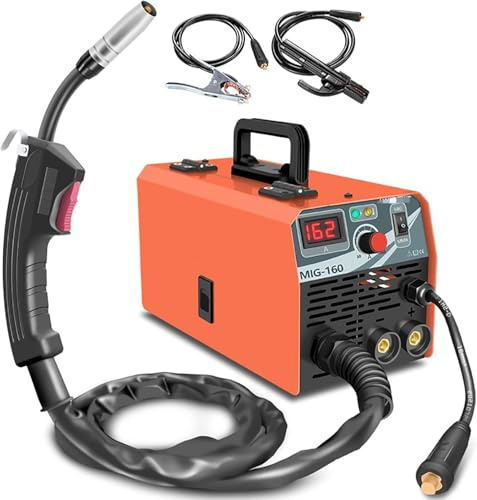 Saldatrice portatile 160A IGBT Inverter - Saldatrice MMA senza gas con display digitale per uso domestico e riparazione professionale dei metalli