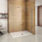 Paroi de douche 160x200 cm,paroi de douche à l'italienne 8mm verre securit et anticalcaire avec barre de fixation extensible