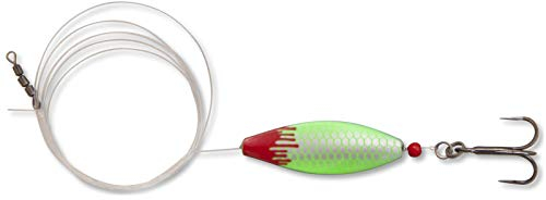 Quantum Magic Trout Bloody Inliner 80cm Blinker 3,5cm 4g, Forellenblinker zum Spinnfischen auf Forelle, Forellenköder zum Angeln, Farbe:silberfarben/grün