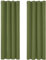 Deconovo Vorhang Blickdicht mit Kälteschutz Gardinen Kinderzimmer Verdunkelungsvorhang Kälteschutz, 220x140 cm(HöhexBreite), Apfelgrün, 2er Set