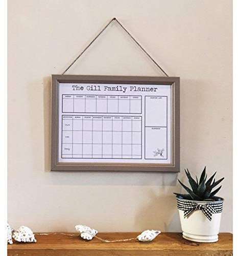 MYuniqueDECOR® Personalised Family Wall Planner Weekly Meal Activities Shopping Birthday Wipe Clean A4