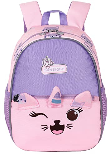 PROTAURI Rucksack Kinder für Mädchen, Kindergartenrucksack mit Brustgurt Kita Rucksack mit Reflektierend Wasserabweisend und Leicht Tier Reise Tasche für 2-6 Jahre(Vogel)
