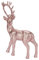 Posiwio Trendiger dekorativer Glitzer - Hirsch Weihnachtshirsch in Silber oder rosa (rosa Glitzer, mittel)