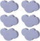 Yicare 6pcs Boutons de Meuble Enfant Poignée Bouton de Porte Forme de Nuage Tiroir du Cabinet avec vis pour Tiroir Placard Armoire (Gris)