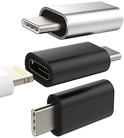 3 pezzi, USB C maschio per adattatore Lightning femmina, compatibile con iPhone 15 16 pro Max per iPad compatibile per Samsung Galaxy S24 S23 ricarica dati Sync tipo C caricabatterie connettore