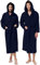 Jenny Sesal Accappatoio UNISEX in Morbida Spugna, Ideale per CASA, SPA, SAUNA, PALESTRA. Morbido, confortevole e con alta capacità di asciugatura (L, Blu)