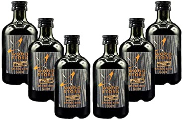 Wood Stork 6er Set Spiced Rum 6x 0,1L (40% Vol) Schwarzwald Rum Miniatur - [Enthält Sulfite]