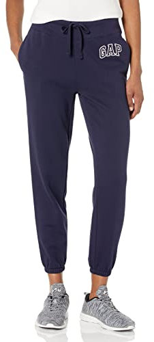 GAP Damen Fleece-Jogginghose mit Logo Trainingshose, Marineblaue Uniform, M