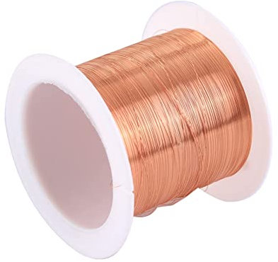 0,1 mm x 50 m Spiral-Magnetdraht, emaillierter Kupferdraht, emaillierter Magnetwicklungsdraht, 1 Spule, natürliche Temperaturbewertung, weit verbreitet für Transformatoren, Induktoren