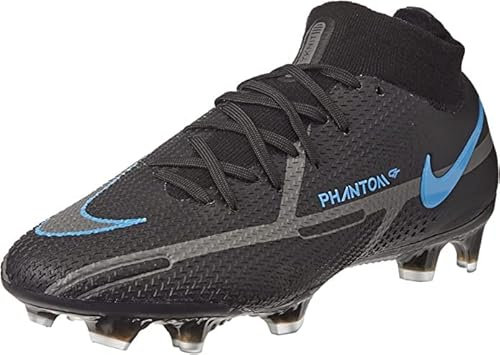 NIKE Men's Phantom Gt2 Dynamic Fit Elite Fg Football Shoes, Black Dk Smoke Grey Summit White, 9 UK