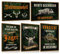 5er Set - Jäger Schild aus Metall 20x30cm - Jagd Blechschilder mit Lustig Spruch - Waidmannsheil - Deko Geschenk für Männer Bar Cave Partykeller Schützenfest Draussen - Wetterfest Metallschild
