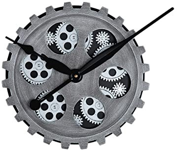 Casablanca große runde Wanduhr - aus Metall Kunststoff - Durchmesser 30 cm Farbe: Silber