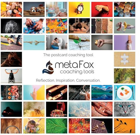 metaFox - Feelings Palette - 52 Photo Cards with Question for Emotion Recognition, Icebreaker - Use as Mindfulness Cards, Motivational Cards, Inspirational Cards, Affirmation Cards