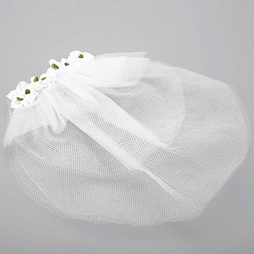 Yusat Haustier Hochzeit Schleier Hund Blume Kopfschmuck Schleier Clip Haustier Hund Zubehör (S)