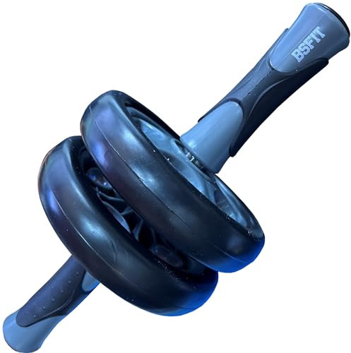 BSFIT Rodillo Abdominales/Rueda Abdominal para Musculación en Casa, Equipo Fitness Flexiones y Ejercicios de Fuerza, Perfecto para Gym y Deporte, Compatible con Kangoo Jumps y Máquinas Gimnasio Casa