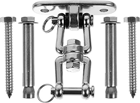 DELURA Outdoor Chair 1 Set of Hammock Hanging Kit 360° Rotate Swing Hook with Screws Stainless Steel Heavy Duty Hammock Hook for Punching Bag Holder Yoga Hammock Wall Ceiling Hook Ceiling Hooks/618