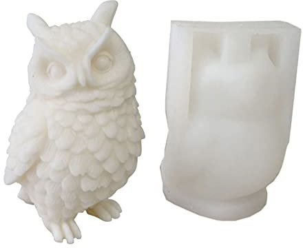 3D Eule Kerze Silikonform Epoxidharz Gießformen Kreative Zylinder Silikonform für Kerzen DIY Handwerk Herstellung