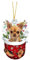 Weihnachtsbaum Katzen Anhänger 2D Acryl Weihnachts Deko Cartoon Acryl Weihnachten Hunde Dekorationen Weihnachtsanhänger Weihnachtsbaumschmuck Ornament Anhänger Funny Katze Auto Anhänger(A24,8cm)