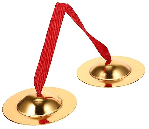 VALICLUD Semaine des Instruments à Percussion Cymbale Yoga Cymbales Cloche Petits Tambours à Main Cymbale à Main en Cuivre Timbales Métal Enfant Prendre Une Décision Portable