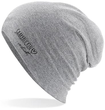 huuraa Wintermütze Saarbrücken verliebt Geschenk Mütze Heather Grey Saarbrücken Accessoire