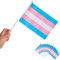 Runesol 12 Confezione Bandiere Transgender, Bandierine Tenute in Mano, Bandiera Gay Pride, Bandiere a Mano Eventi Orgoglio Trans 14x21cm, Mini Bandiere su Bastoni, Eventi, Decorazioni Arcobaleno