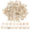 Rebanky 300 Stück Holz Schmetterlinge Klein, Deko Blumen Holzscheiben Holzscheiben Blumen Schmetterling Kleine Holzblätter und Blumen DIY für Bemalen,Scrapbooking, Dekorieren (3 Modelle)