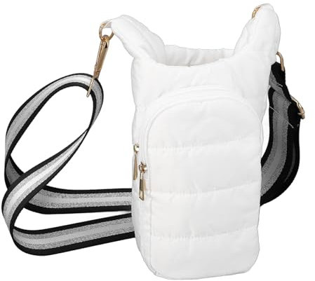 Sac de Transport de Bouteille d'eau, Porte-Bouteille isolé avec Sangle et Poche pour Téléphone, Pochette de Support de Bouteille d'eau de Sport pour Bouteille d'eau de 32 à 40 Oz