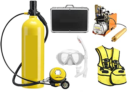 IIGEN Bouteille de plongée Respirateur De Plongée Extérieur 2L Adulte Natation Bouteille D'oxygène Loisirs Et Divertissement Ultra-Haute stabilité(Giallo,E)