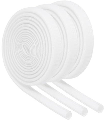QUARKZMAN 3Pcs Manchon Coupe-Feu pour Tresse d'Isolation de Fil, 3,28Ft-5mm ID Blanc, Gaine en Fibre Verre Enduite Silicone Haute Température pour Câblage Électrique de Conduite Automobile