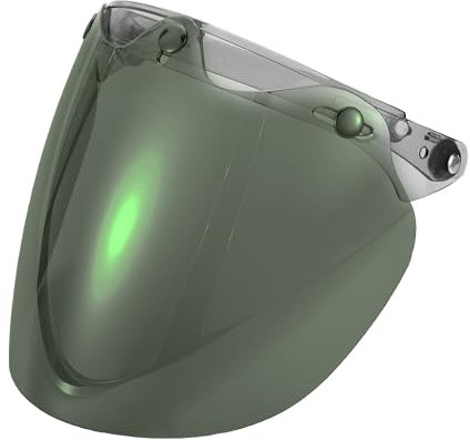 Partuto 1pc Visiera Universale per Casco - Sostituzione Visiera Casco Moto Anti-UV - Resina Nera, Marrone