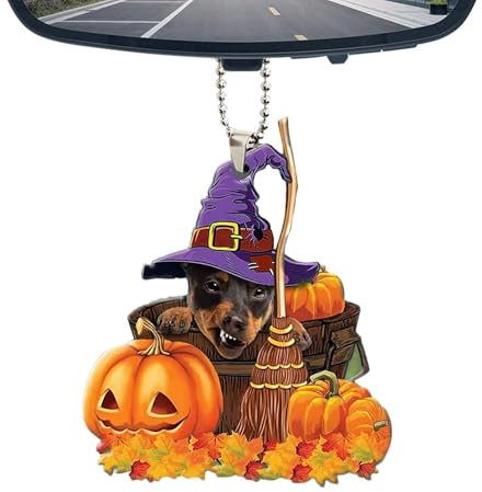 Halloween-Baumschmuck, Tier-Halloween-Wanddekoration – niedlicher Automobil-Anhänger, Fahrzeug- -Ornament für Türgriffe, Fenster, Bäume