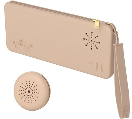 MSIHEY Unverzichtbare Reise-Kosmetiktasche aus Silikon, 1 Aufbewahrungstasche für Make-up-Pinsel und 1 Aufbewahrungsbox für Beauty-Eier, leicht zu reinigen, weich und tragbar, geeignet für Reisen
