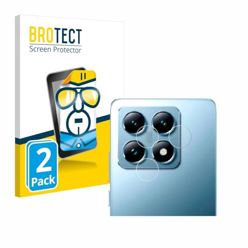 BROTECT Protector Pantalla para Xiaomi 14T (SÓLO Cámara) Protector Transparente (2 Unidades) Anti-Huellas