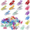 200 Stück Stoffklammern zum Nähen, Nähklammern, DIY Nähclips Transparent Set, Stoff Clips zum Nähen,100 Wonderclips Nähen Clips Mini und 100 Axtklemme für Nähen Zubehöre Kunststoff Klammern