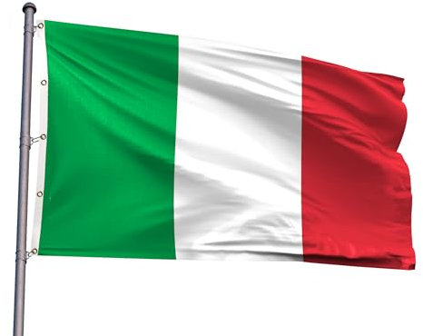 Extra große Italien-Flagge, 3 x 4,5 m, riesige italienische Nationalflagge aus Polyester mit 5 Ösen, für patriotische italienische Themen, Festivals, Veranstaltungen, Party-Dekoration (IT, 3 x 4,5 m)