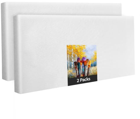 Künstlerleinwand Keilrahmen - 2 Stück - 40x100cm - weiß - zum Bemalen | Weiße Künstlerleinwand zum Bemalen, 2 Stück, 40x100cm, Keilrahmen, Polyester, für Acrylfarben und Textilfarben