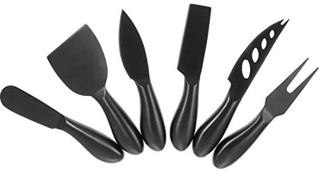 OFFSCH 6 Pièces couteau à fromage Coupe-fromage tranches de e couteau e professionnel set couverts de table coupe-beurre Trancheuses à e en acier inoxydable