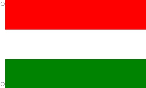 Drapeau de la Hongrie 100 % polyester avec œillets 1,5 x 0,9 m FlagSuperstore