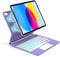 JADEMALL Magic Keyboard pour iPad A16 11eme Generation 2025/10eme Generation 10.9 2022, Clavier iPad A16 11/10 avec Trackpad Multi-Touch Clavier Bluetooth Rétroéclairé, AZERTY Clavier, Violet