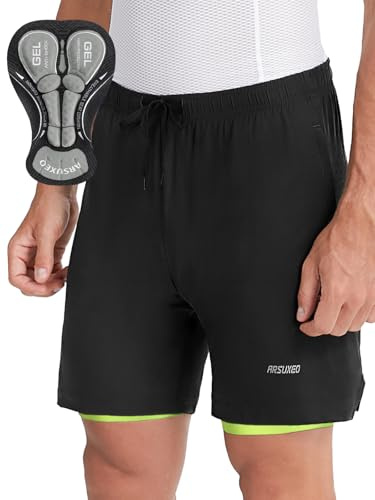 ARSUXEO Herren Radhose Lose Passform gepolstert Mountainbike Shorts 2506