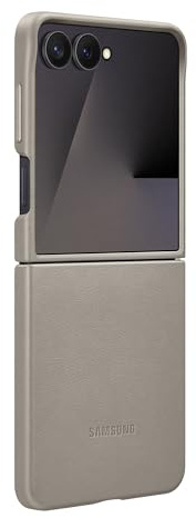 Samsung Galaxy Official Kindsuit Faux Leather Case for Galaxy Z Flip7 in Taupe