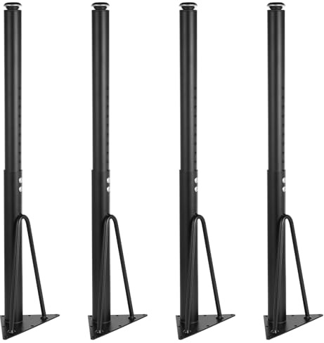 Höhenverstellbare Tischbeine - Metall im 4er Set | Verstellbare Schreibtischbeine -Funktionale Möbel-18-30 inch (45-75cm) für Tischplatte, Möbelfüße Verstellbar für DIY Möbel, Schreibtisch-Ø45/50 mm
