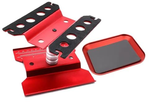 RC Car Upgrade Zubehör Für Axial Für Redcat 1/12 1 Set Werkbank Reparatur Arbeit Station 360 ° Rotierenden Lift RC Auto ToyUpgrades Reparaturen Ersatz(Red)